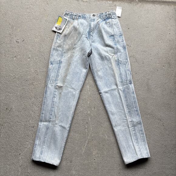 Deadstock 90s Dockers Jeans 30x32 Pleated Denim Levi’s Baggy Acid Wash Vintage - Picture 2 of 16